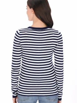 Usha Damen Pullover in marine - Ausschnitt: Rundhals