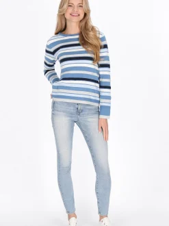 Usha Damen Pullover in mehrfarbig - Ausschnitt: Rundhals