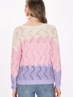 Usha Damen Pullover in mehrfarbig - Ausschnitt: Rundhals