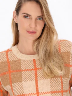 Usha Damen Pullover in mehrfarbig - Ausschnitt: Rundhals