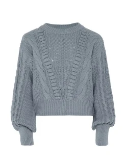 Usha Damen Pullover in petrol - Ausschnitt: Rundhals