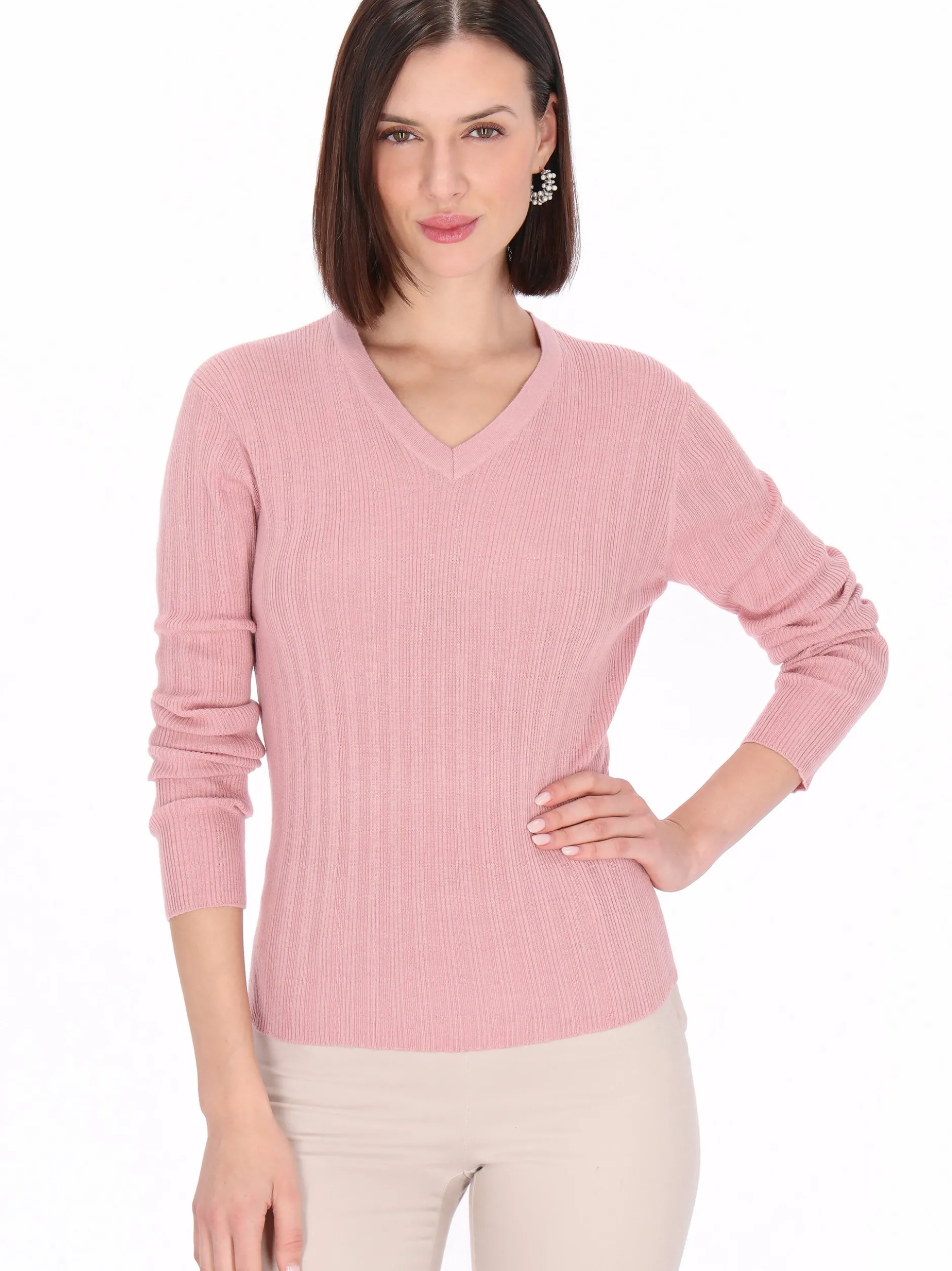 Usha Damen Pullover in rosa