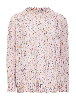 Usha Damen Pullover in rosa - Ausschnitt: Rundhals