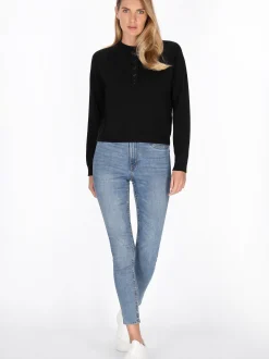 Usha Damen Pullover in schwarz - Ausschnitt: Rundhals