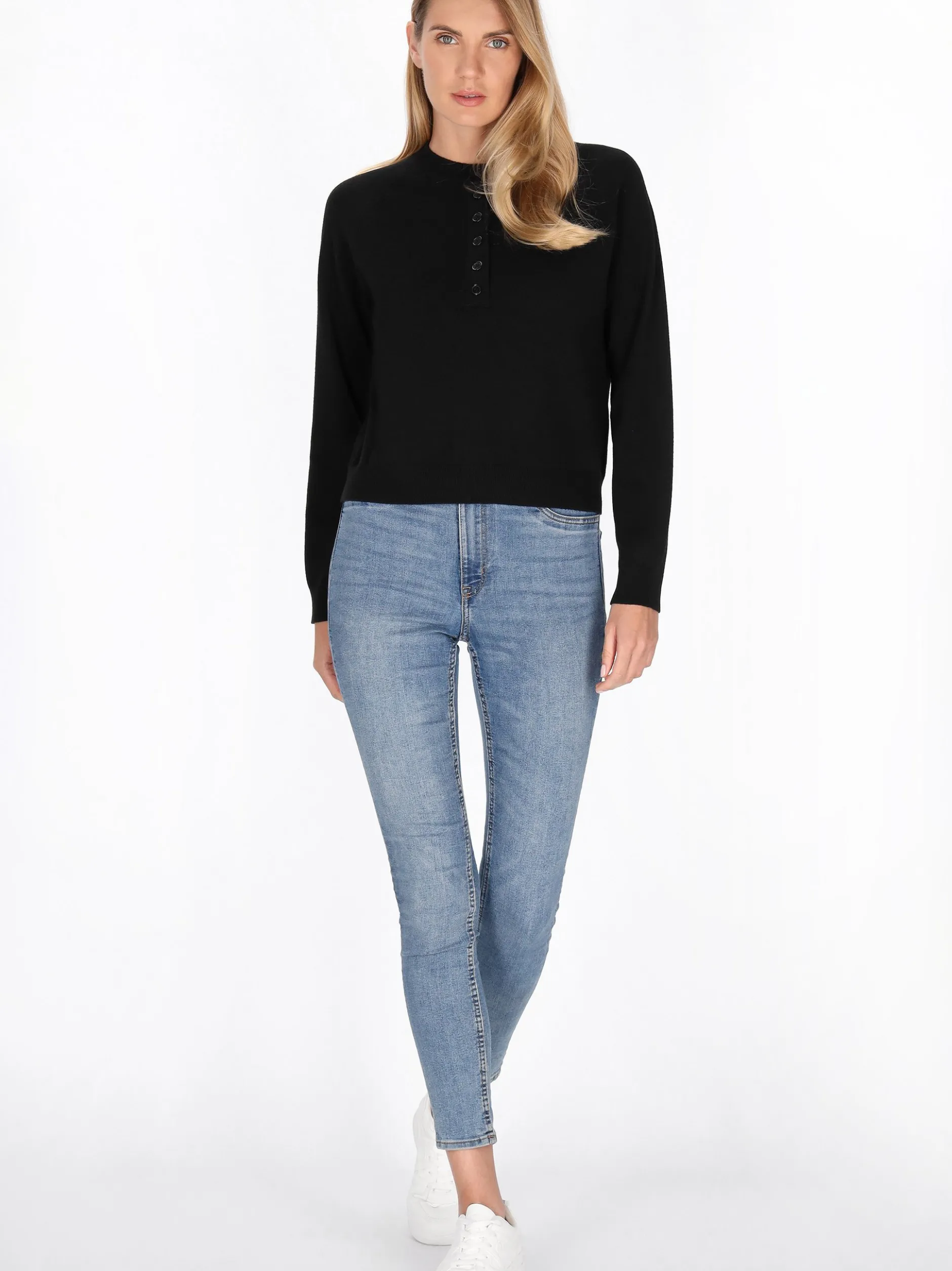Usha Damen Pullover in schwarz - Ausschnitt: Rundhals