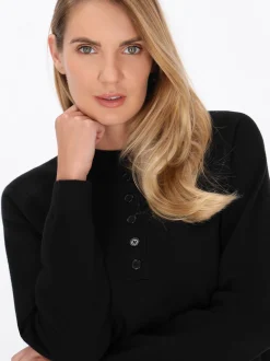 Usha Damen Pullover in schwarz - Ausschnitt: Rundhals