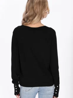 Usha Damen Pullover in schwarz - Ausschnitt: Rundhals