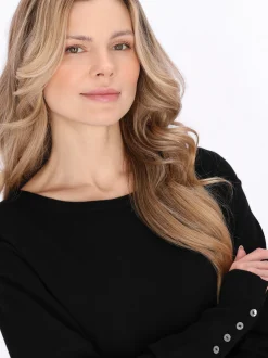 Usha Damen Pullover in schwarz - Ausschnitt: Rundhals