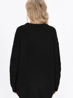 Usha Damen Pullover in schwarz - Ausschnitt: Rundhals