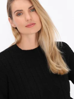 Usha Damen Pullover in schwarz - Ausschnitt: Rundhals