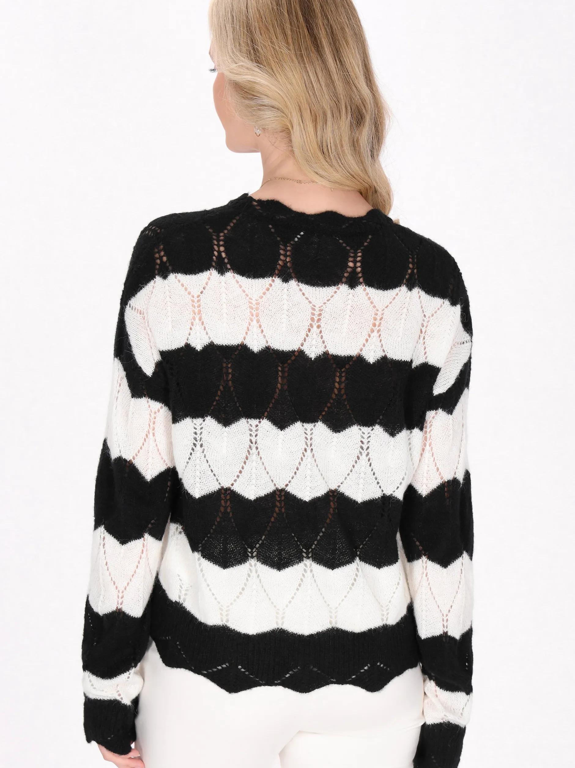 Usha Damen Pullover in schwarz - Ausschnitt: Rundhals