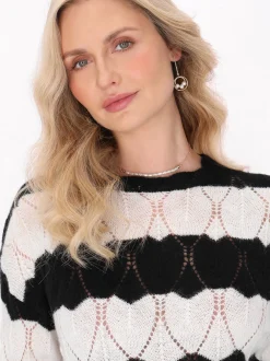 Usha Damen Pullover in schwarz - Ausschnitt: Rundhals