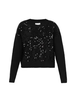 Usha Damen Pullover in schwarz - Ausschnitt: Rundhals