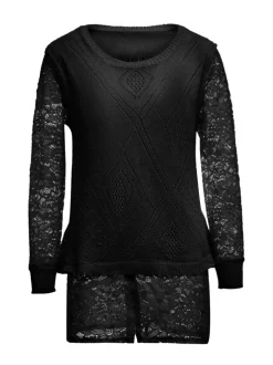 Usha Damen Pullover in schwarz - Ausschnitt: Rundhals
