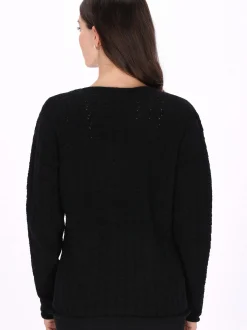 Usha Damen Pullover in schwarz - Ausschnitt: Rundhals