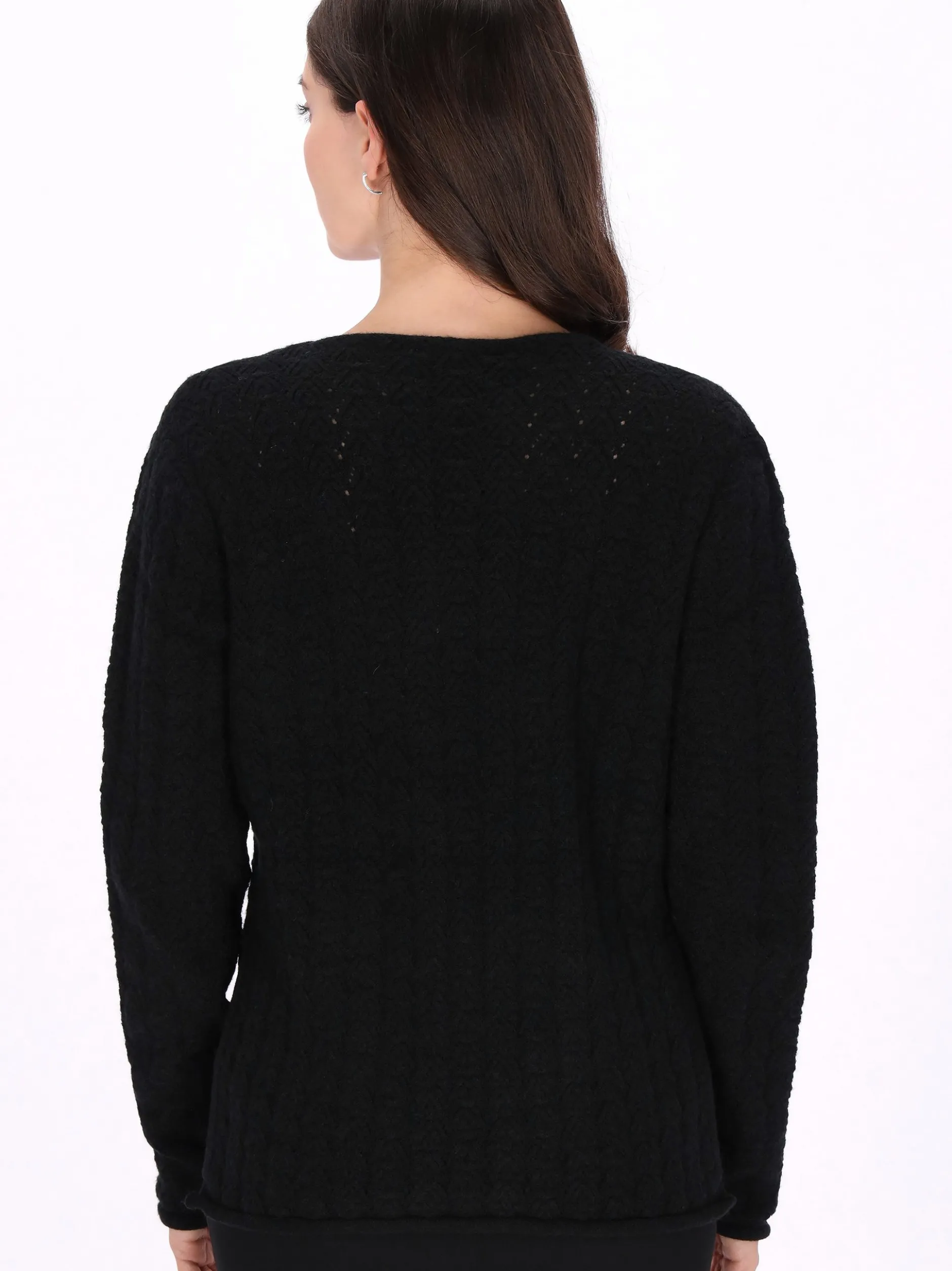 Usha Damen Pullover in schwarz - Ausschnitt: Rundhals