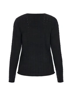 Usha Damen Pullover in schwarz - Ausschnitt: Rundhals