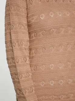 Usha Damen Pullover in taupe - Ausschnitt: Rundhals
