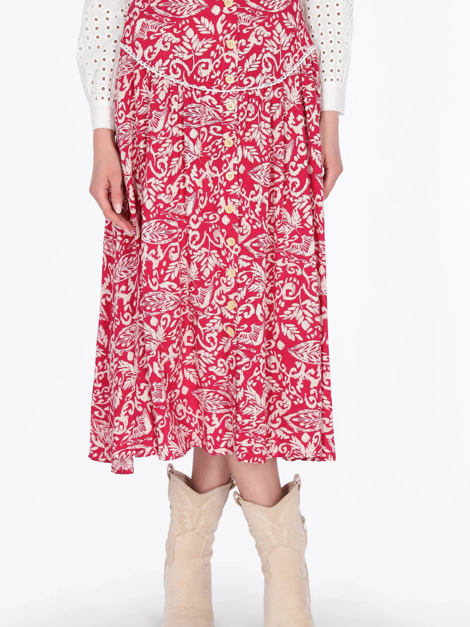 Usha Damen Rock in rosa