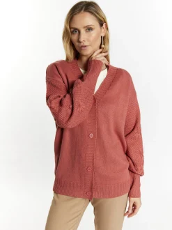 Usha Damen Strickcardigan in altrosa