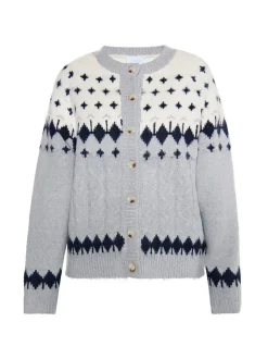 Usha Damen Strickcardigan in mehrfarbig