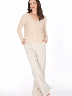Usha Damen Strickjacke in beige