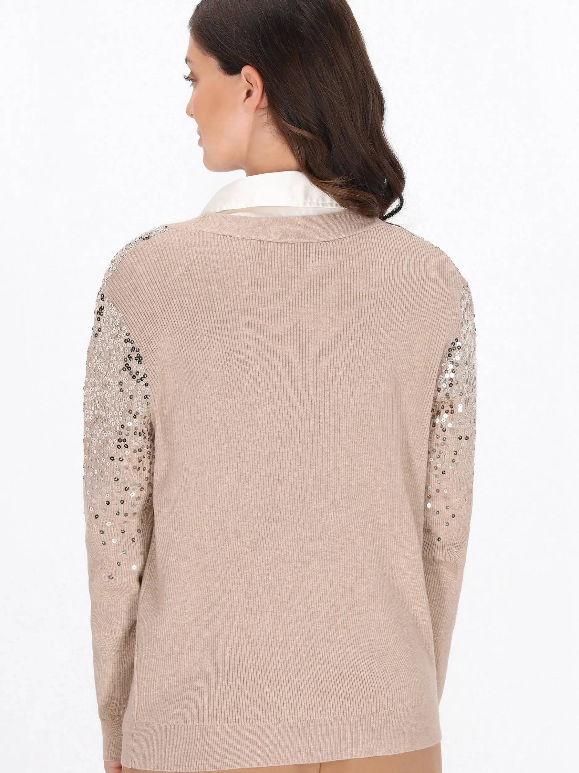 Usha Damen Strickjacke in beige