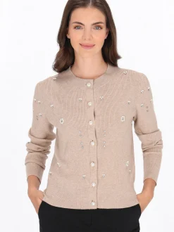 Usha Damen Strickjacke in beige