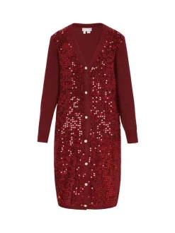 Usha Damen Strickjacke in bordeaux