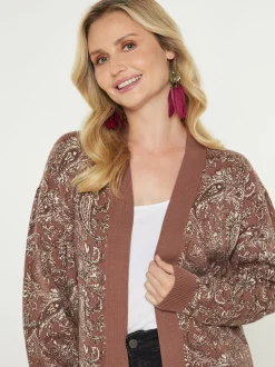 Usha Damen Strickjacke in camel