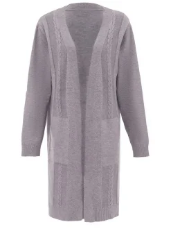Usha Damen Strickjacke in grau