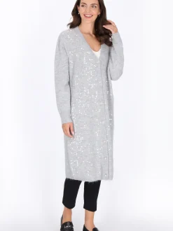 Usha Damen Strickjacke in grau