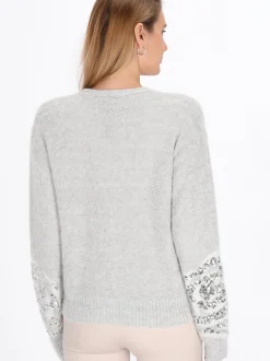 Usha Damen Strickjacke in grau