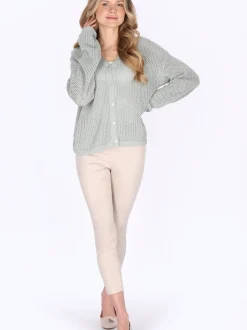Usha Damen Strickjacke in grün