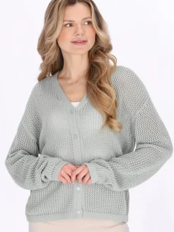 Usha Damen Strickjacke in grün