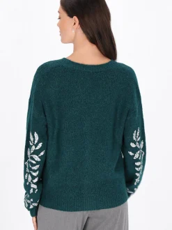 Usha Damen Strickjacke in grün