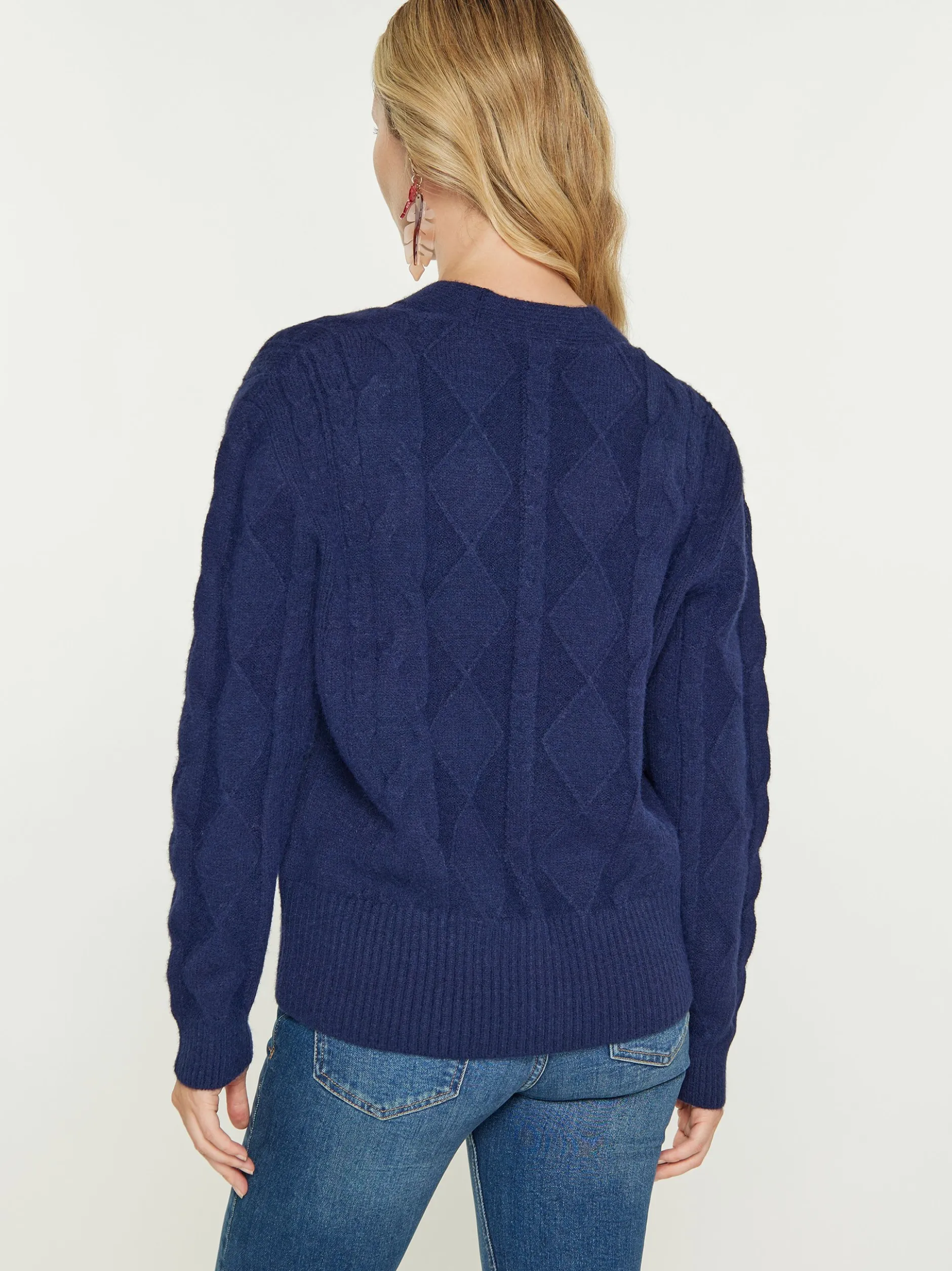 Usha Damen Strickjacke in marine