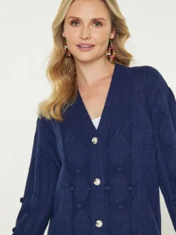 Usha Damen Strickjacke in marine