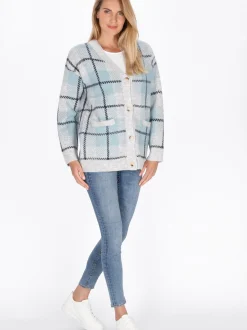 Usha Damen Strickjacke in mehrfarbig