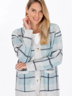 Usha Damen Strickjacke in mehrfarbig