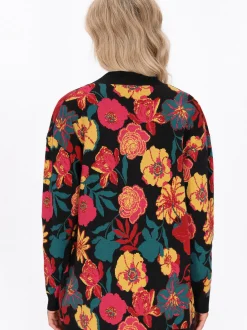 Usha Damen Strickjacke in mehrfarbig
