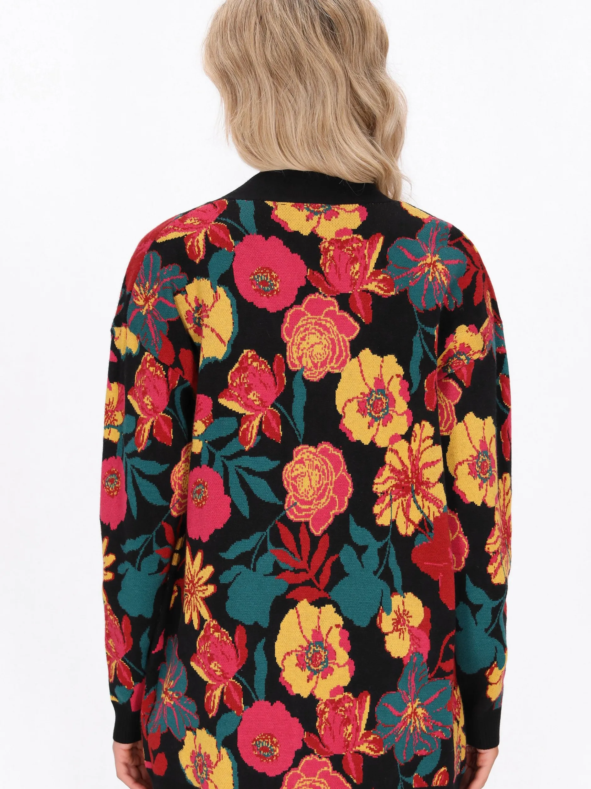 Usha Damen Strickjacke in mehrfarbig