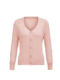 Usha Damen Strickjacke in rosa