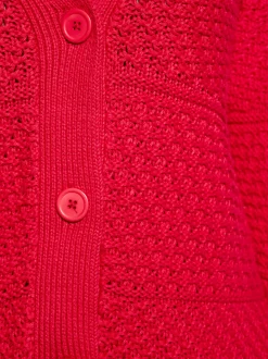 Usha Damen Strickjacke in rot