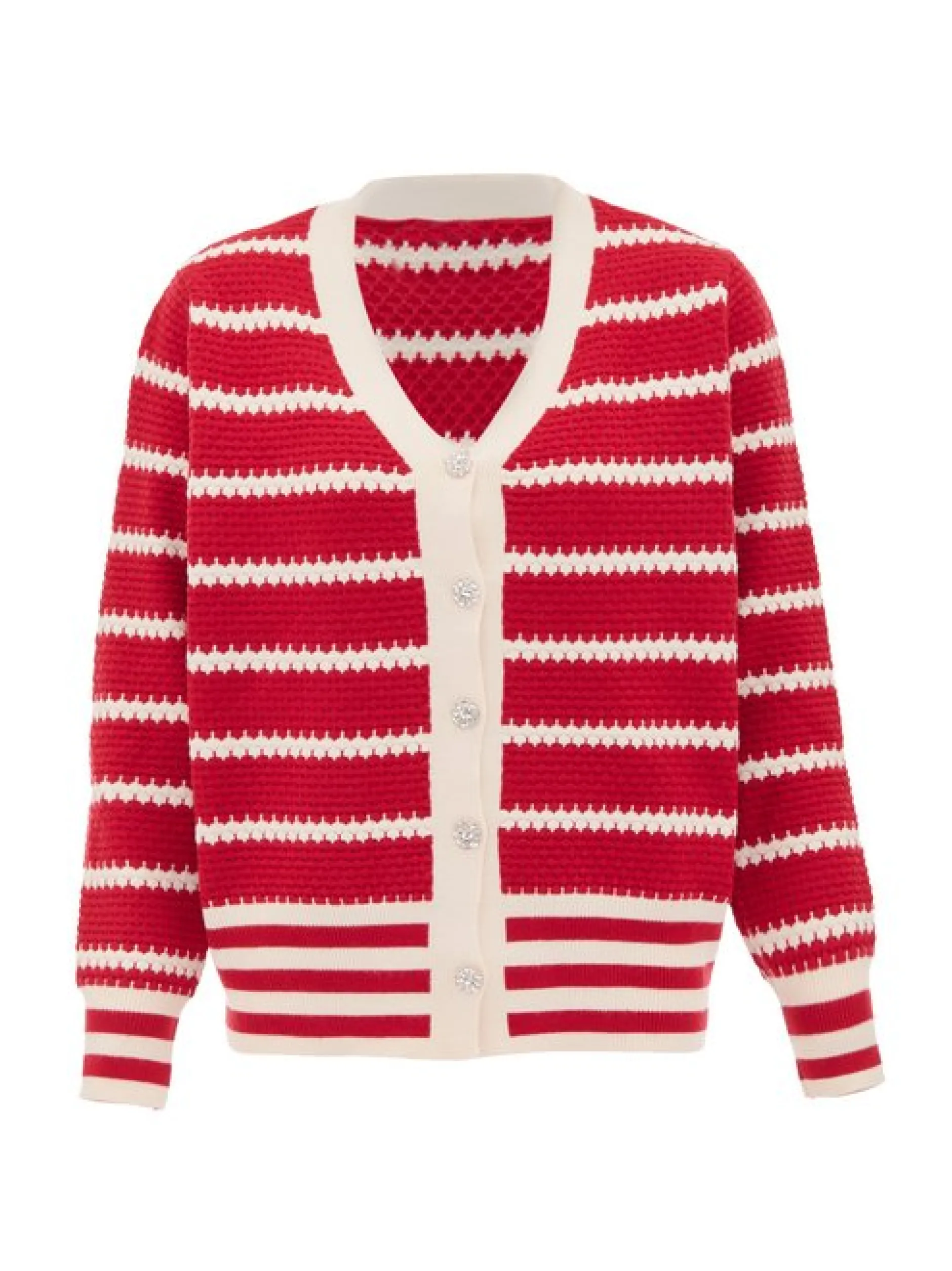 Usha Damen Strickjacke in rot