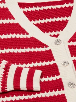 Usha Damen Strickjacke in rot