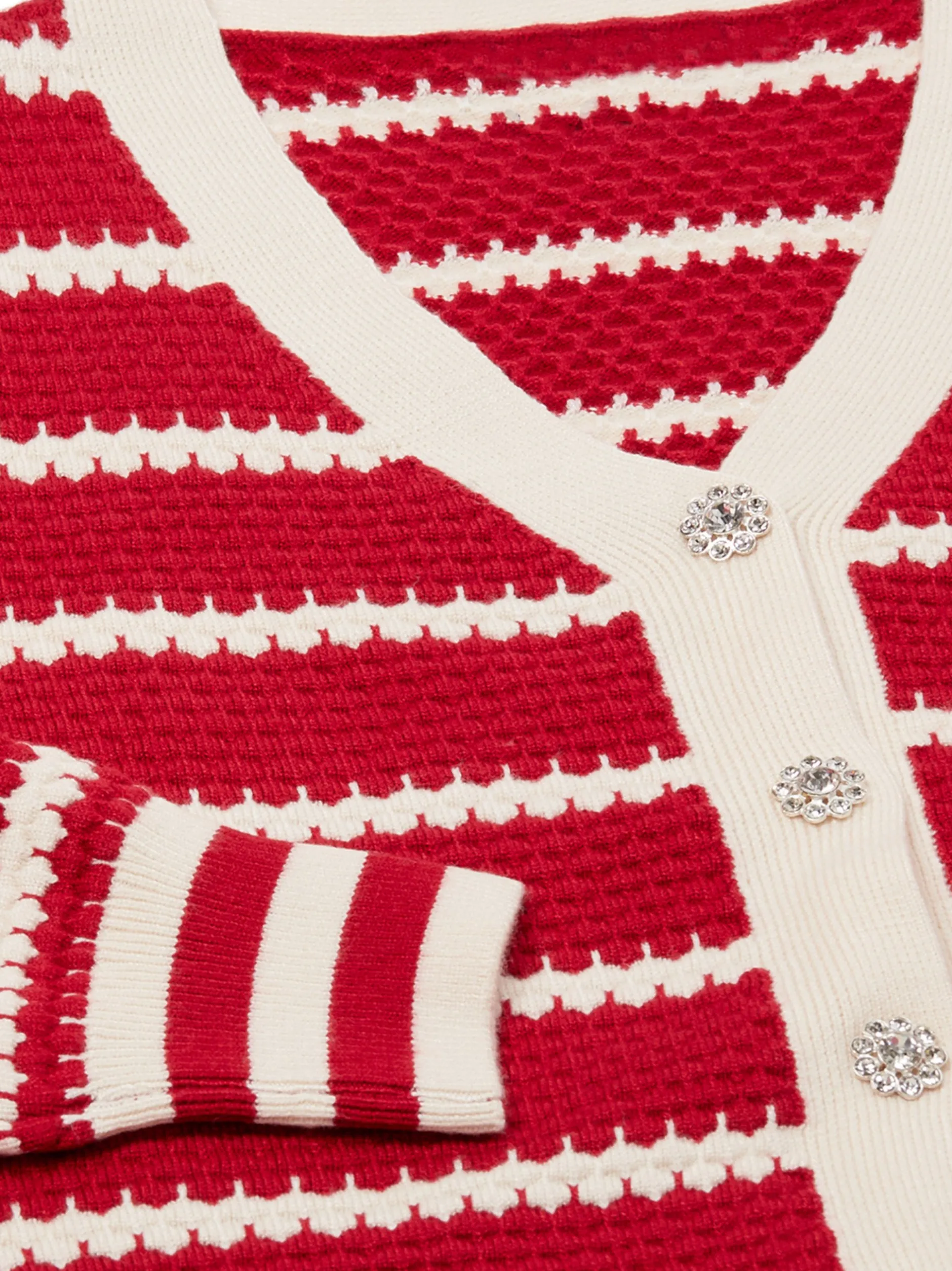 Usha Damen Strickjacke in rot