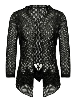 Usha Damen Strickjacke in schwarz