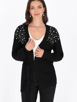 Usha Damen Strickjacke in schwarz