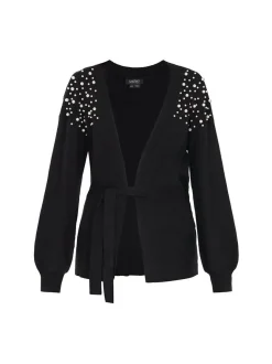 Usha Damen Strickjacke in schwarz